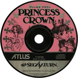 Cartridge artwork for Princess Crown on the Sega Saturn.