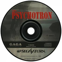 Cartridge artwork for Psychotron on the Sega Saturn.