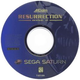 Cartridge artwork for Rise 2 - Resurrection on the Sega Saturn.