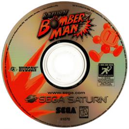 Cartridge artwork for Saturn Bomberman on the Sega Saturn.