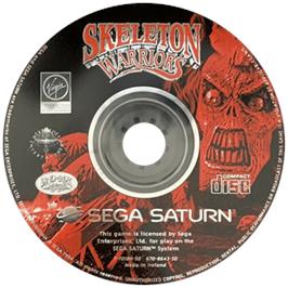 Cartridge artwork for Skeleton Warriors on the Sega Saturn.