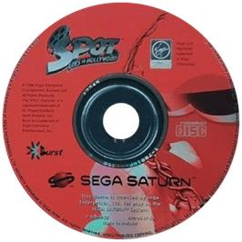 Cartridge artwork for Spot Goes to Hollywood on the Sega Saturn.