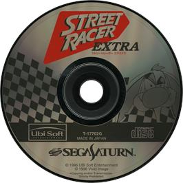 Cartridge artwork for Street Racer on the Sega Saturn.