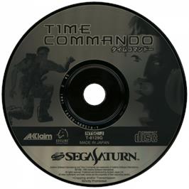 Cartridge artwork for Time Commando on the Sega Saturn.