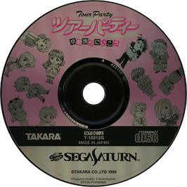 Cartridge artwork for Tour Party - Sotsugyou Ryokou ni Ikou on the Sega Saturn.