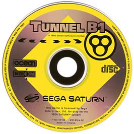 Cartridge artwork for Tunnel B1 on the Sega Saturn.