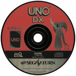 Cartridge artwork for Uno DX on the Sega Saturn.