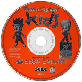 Cartridge artwork for Virtua Fighter Kids on the Sega Saturn.