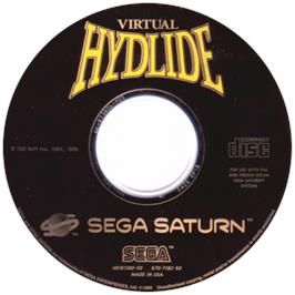 Cartridge artwork for Virtual Hydlide on the Sega Saturn.
