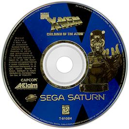 Cartridge artwork for X-Men: Children of the Atom on the Sega Saturn.