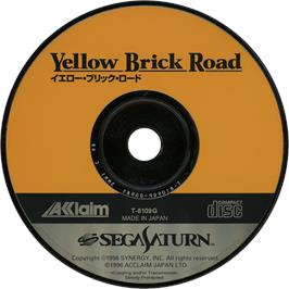 Cartridge artwork for Yellow Brick Road on the Sega Saturn.
