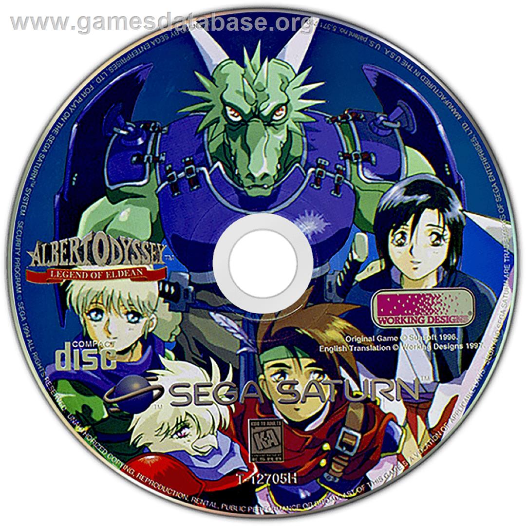 Albert Odyssey Gaiden - Legend of Eldean - Sega Saturn - Artwork - Cartridge