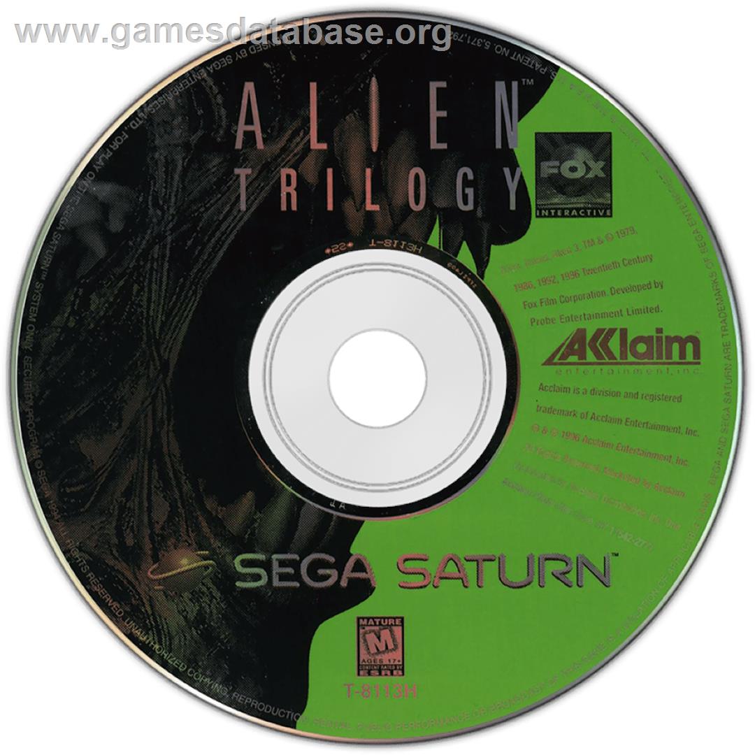 Alien Trilogy - Sega Saturn - Artwork - Cartridge