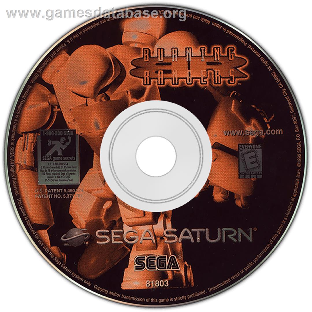 Burning Rangers - Sega Saturn - Artwork - Cartridge