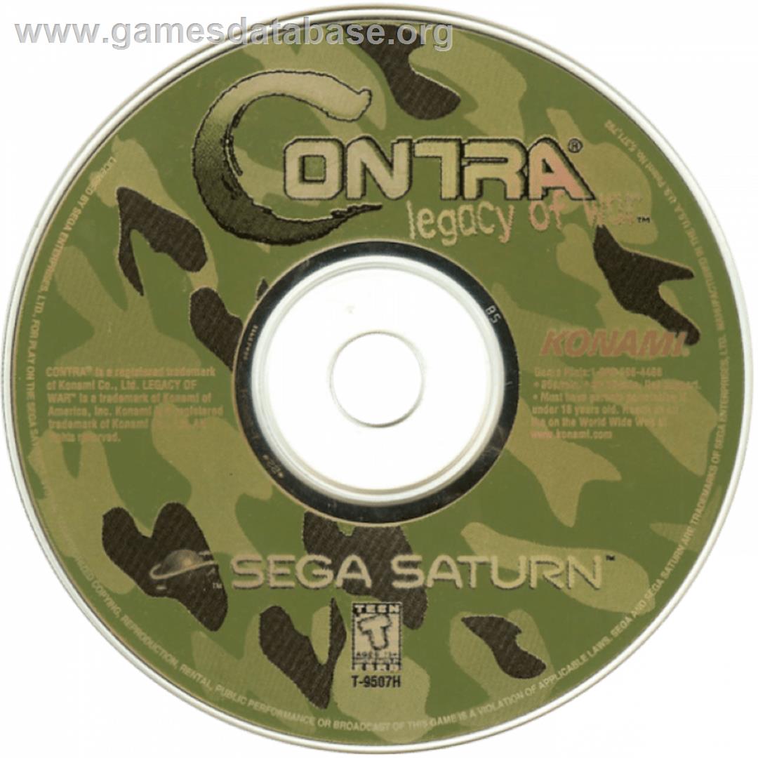 Contra: Legacy of War - Sega Saturn - Artwork - Cartridge