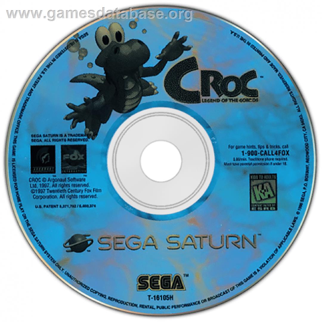 Croc: Legend of the Gobbos - Sega Saturn - Artwork - Cartridge