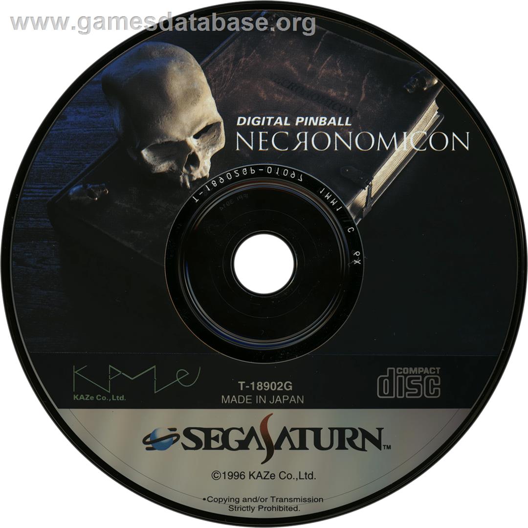 Digital Pinball: Necronomicon - Sega Saturn - Artwork - Cartridge