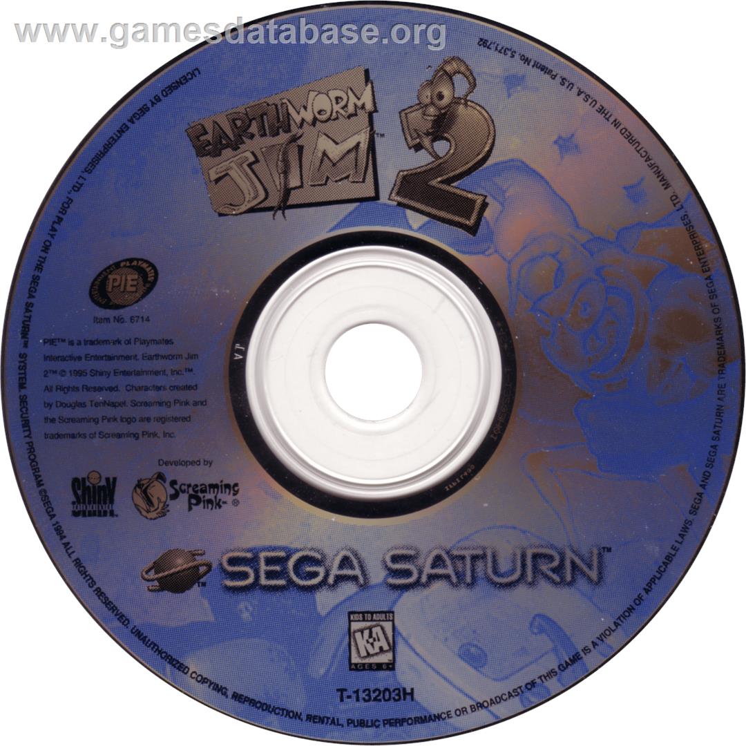 Earthworm Jim 2 - Sega Saturn - Artwork - Cartridge