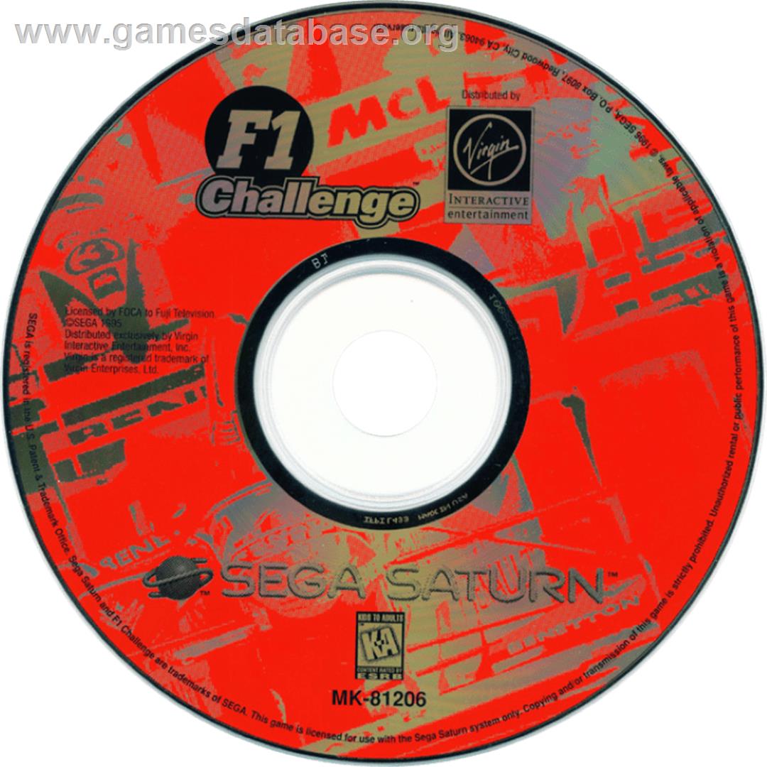 F1 Challenge - Sega Saturn - Artwork - Cartridge