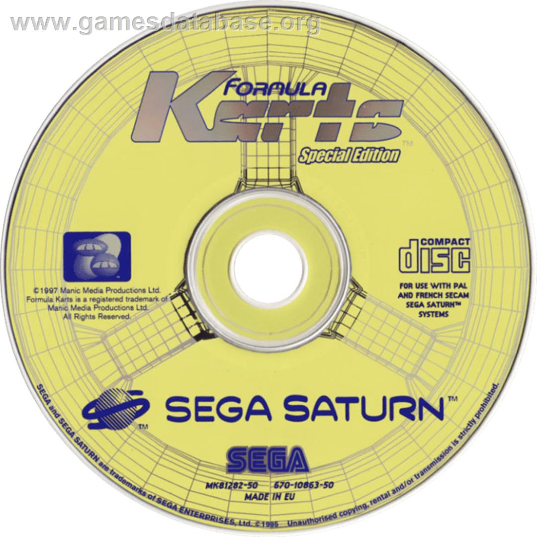 Formula Karts: Special Edition - Sega Saturn - Artwork - Cartridge