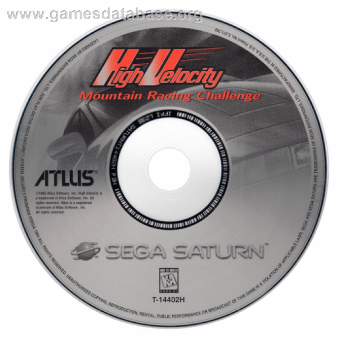 High Velocity: Mountain Racing Challenge - Sega Saturn - Artwork - Cartridge