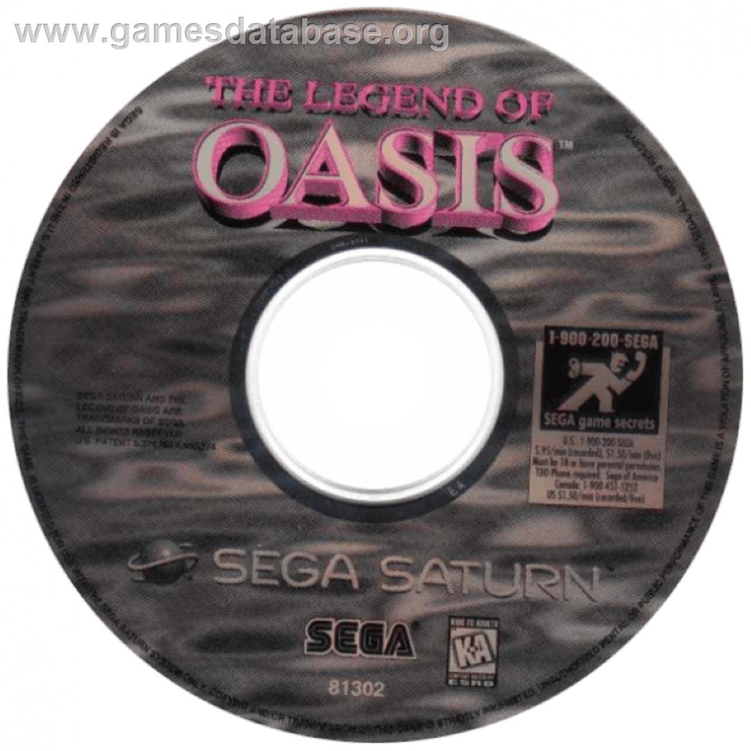 Legend of Oasis - Sega Saturn - Artwork - Cartridge