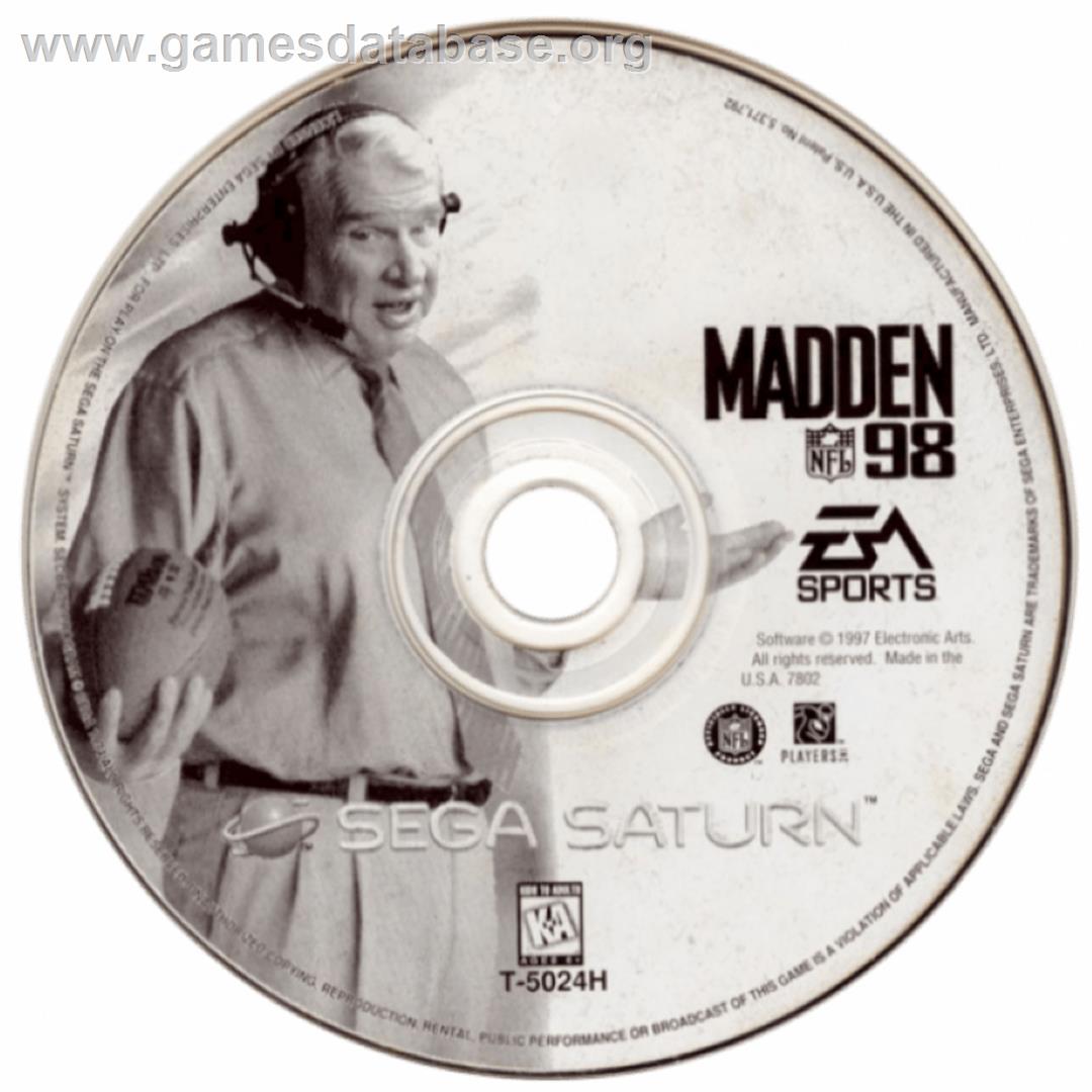 Madden NFL '98 - Sega Saturn - Artwork - Cartridge