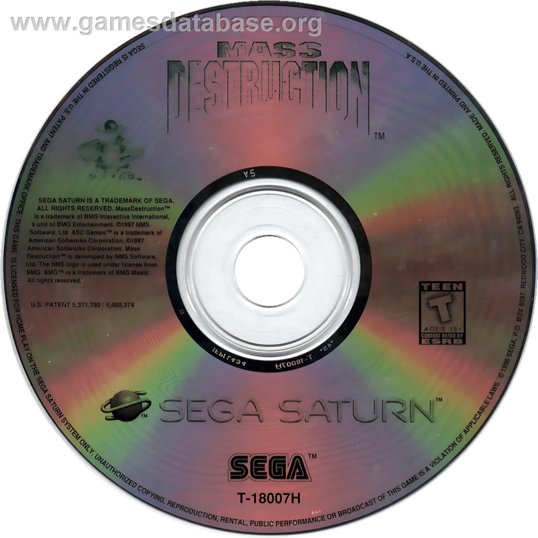 Mass Destruction - Sega Saturn - Artwork - Cartridge