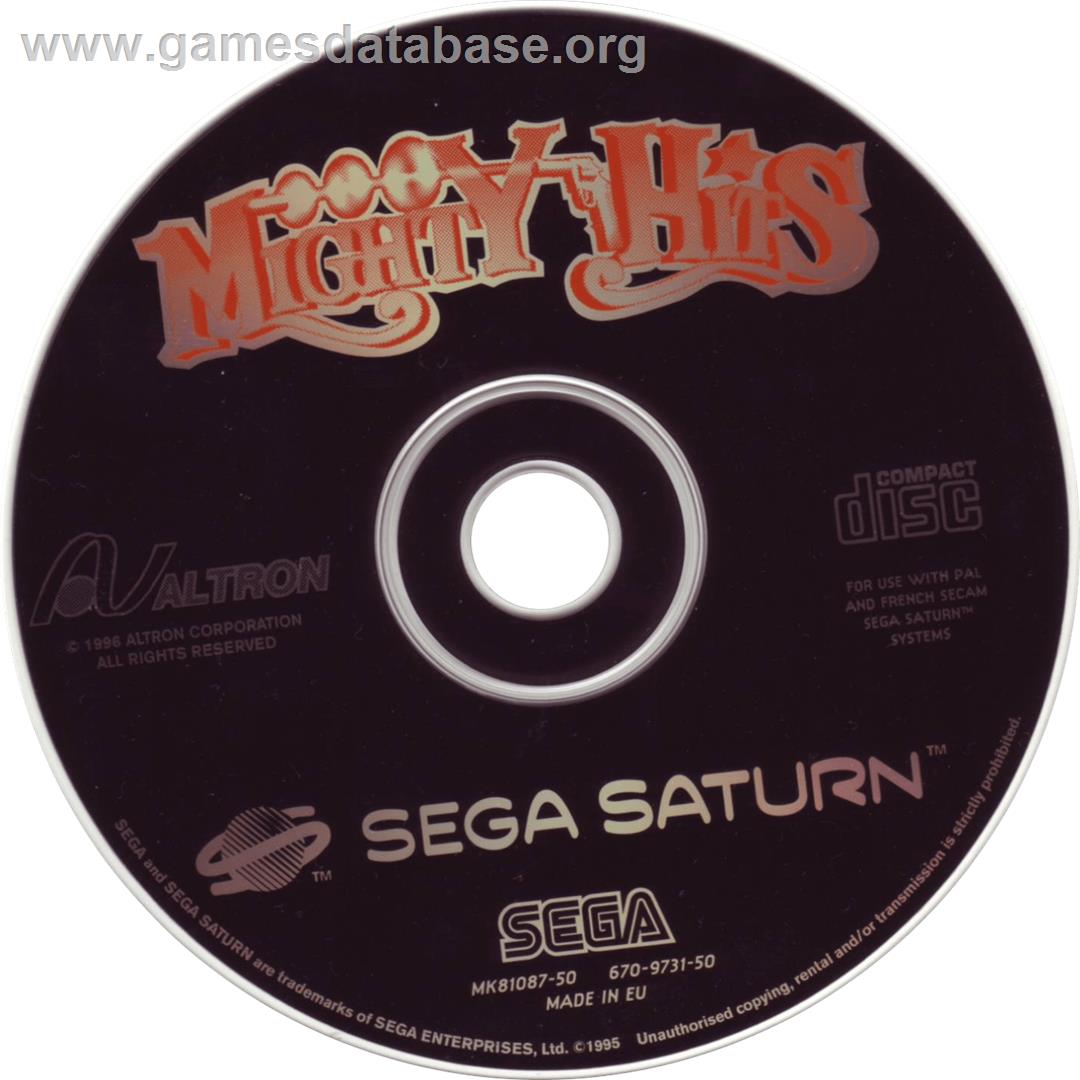 Mighty Hits - Sega Saturn - Artwork - Cartridge