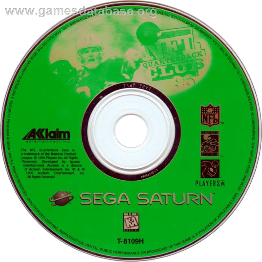 NFL Quarterback Club '96 - Sega Saturn - Artwork - Cartridge