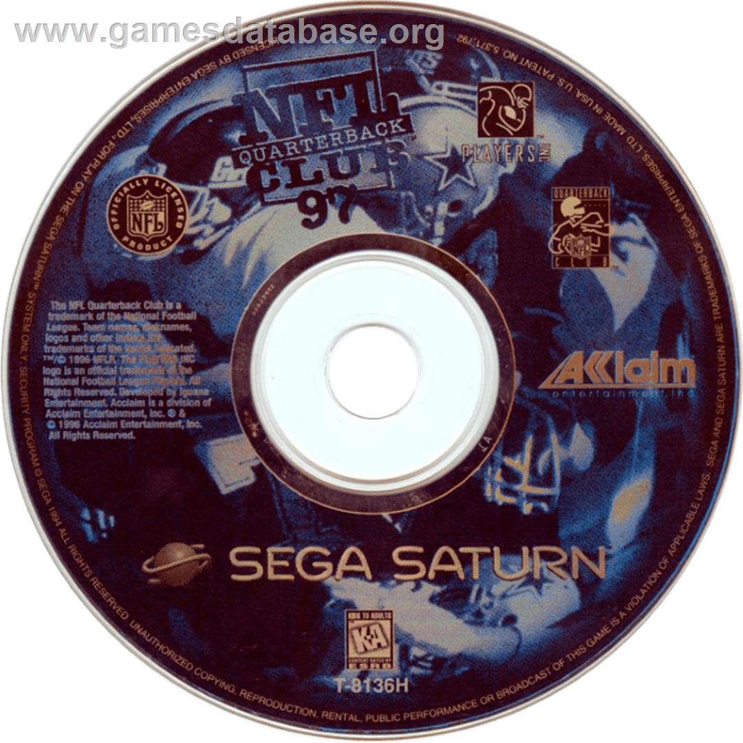 NFL Quarterback Club '97 - Sega Saturn - Artwork - Cartridge