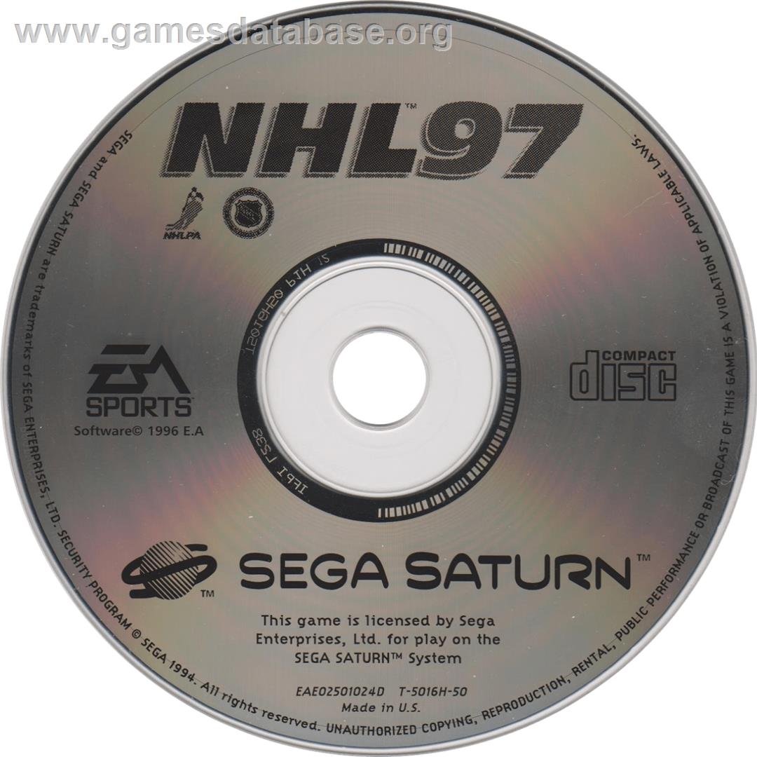 NHL 97 - Sega Saturn - Artwork - Cartridge