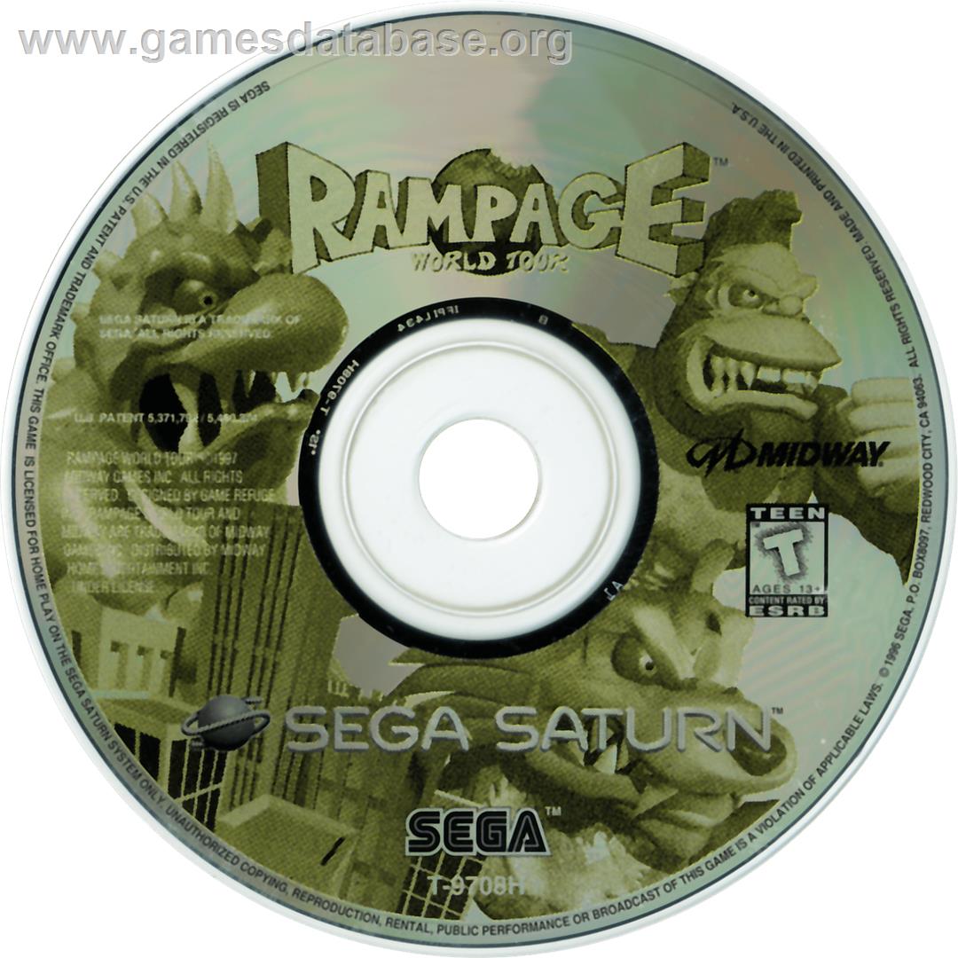Rampage: World Tour - Sega Saturn - Artwork - Cartridge