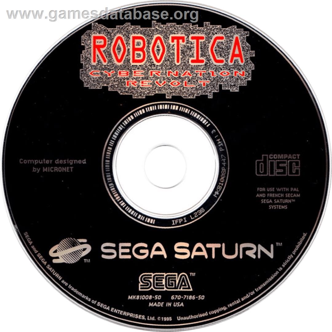 Robotica: Cybernation Revolt - Sega Saturn - Artwork - Cartridge