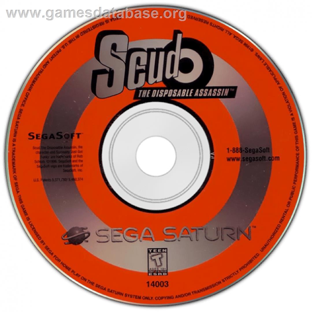 Scud: The Disposable Assassin - Sega Saturn - Artwork - Cartridge