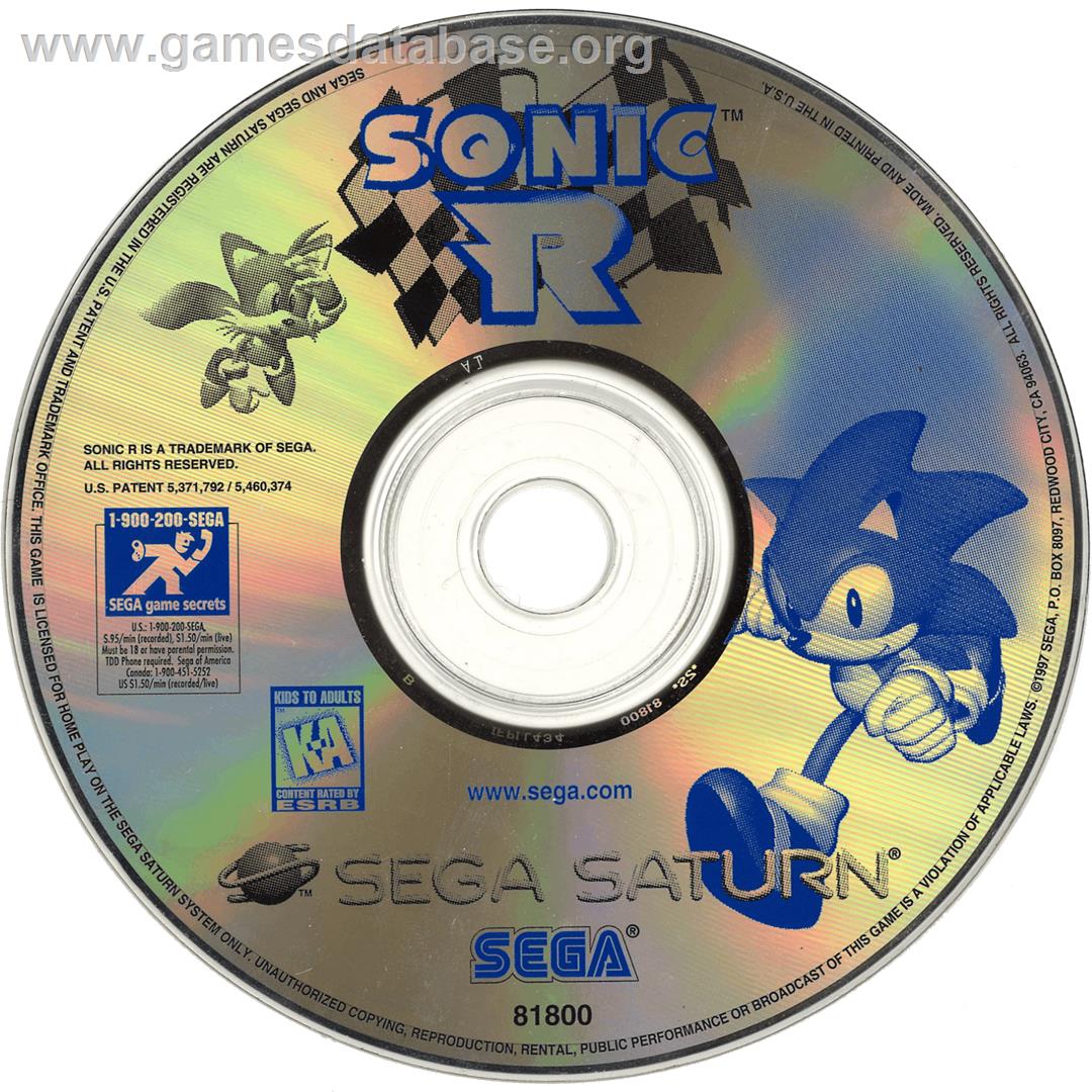Sonic R - Sega Saturn - Artwork - Cartridge