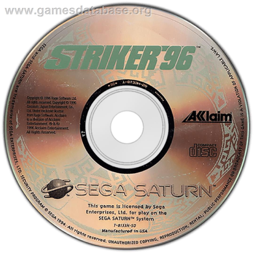 Striker '96 - Sega Saturn - Artwork - Cartridge