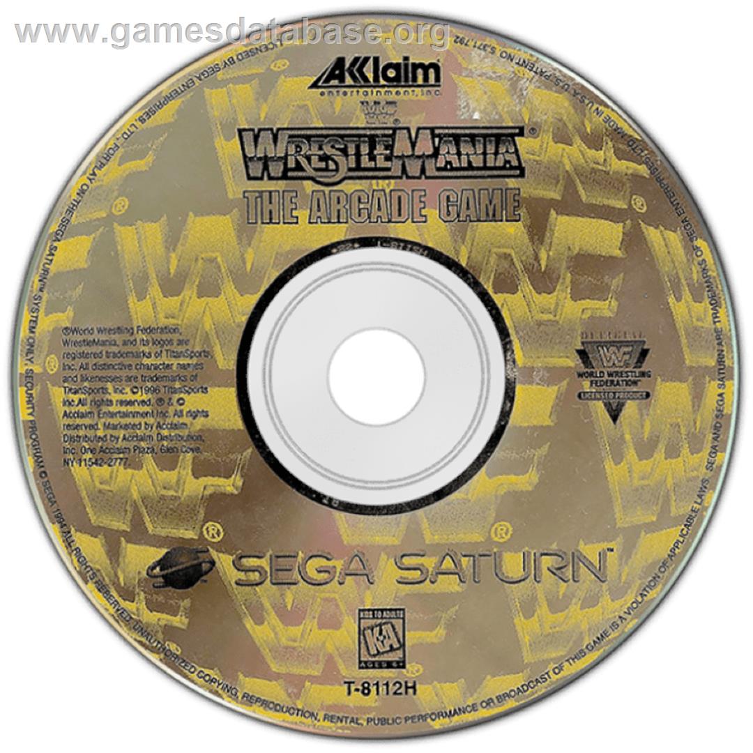Wwf Wrestlemania - The Arcade Game - Sega Saturn - Artwork - Cartridge
