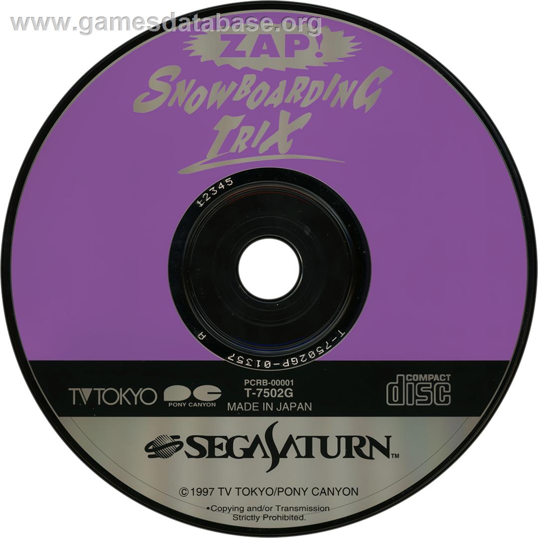 Zap Snowboarding Trix - Sega Saturn - Artwork - Cartridge