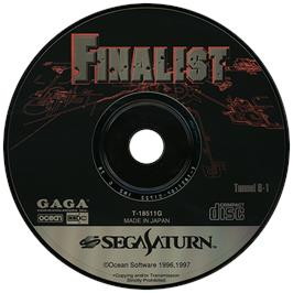 Artwork on the Disc for 3D Mission Shooting: Finalist on the Sega Saturn.