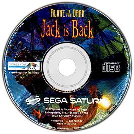 Artwork on the Disc for Alone in the Dark: Jack is Back on the Sega Saturn.