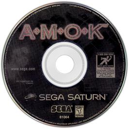 Artwork on the Disc for Amok on the Sega Saturn.