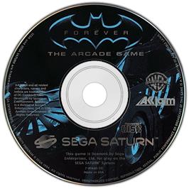 Artwork on the Disc for Batman Forever on the Sega Saturn.
