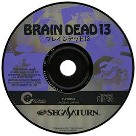 Artwork on the Disc for Brain Dead 13 on the Sega Saturn.