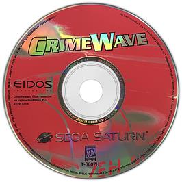 Artwork on the Disc for Crime Wave on the Sega Saturn.