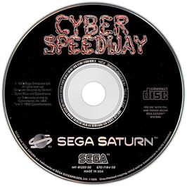 Artwork on the Disc for Cyber Speedway on the Sega Saturn.