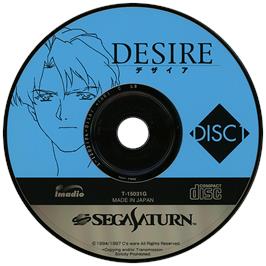 Artwork on the Disc for Desire on the Sega Saturn.