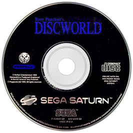 Artwork on the Disc for Discworld on the Sega Saturn.