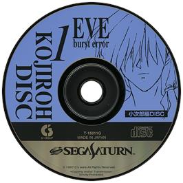 Artwork on the Disc for Eve: Burst Error on the Sega Saturn.