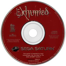 Artwork on the Disc for Exhumed on the Sega Saturn.